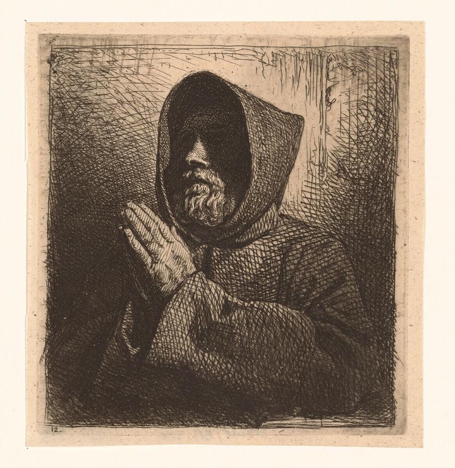 Praying Monk with Beard