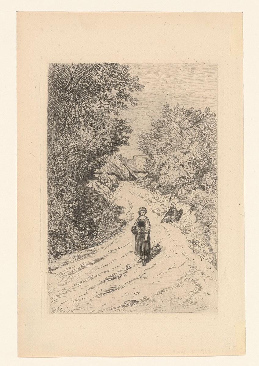 Two Girls on a Country Road