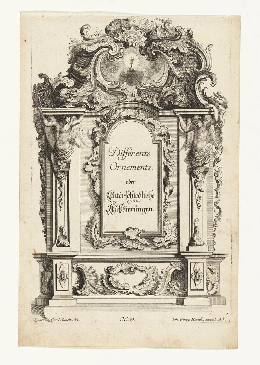 Title Page "Different Ornements"