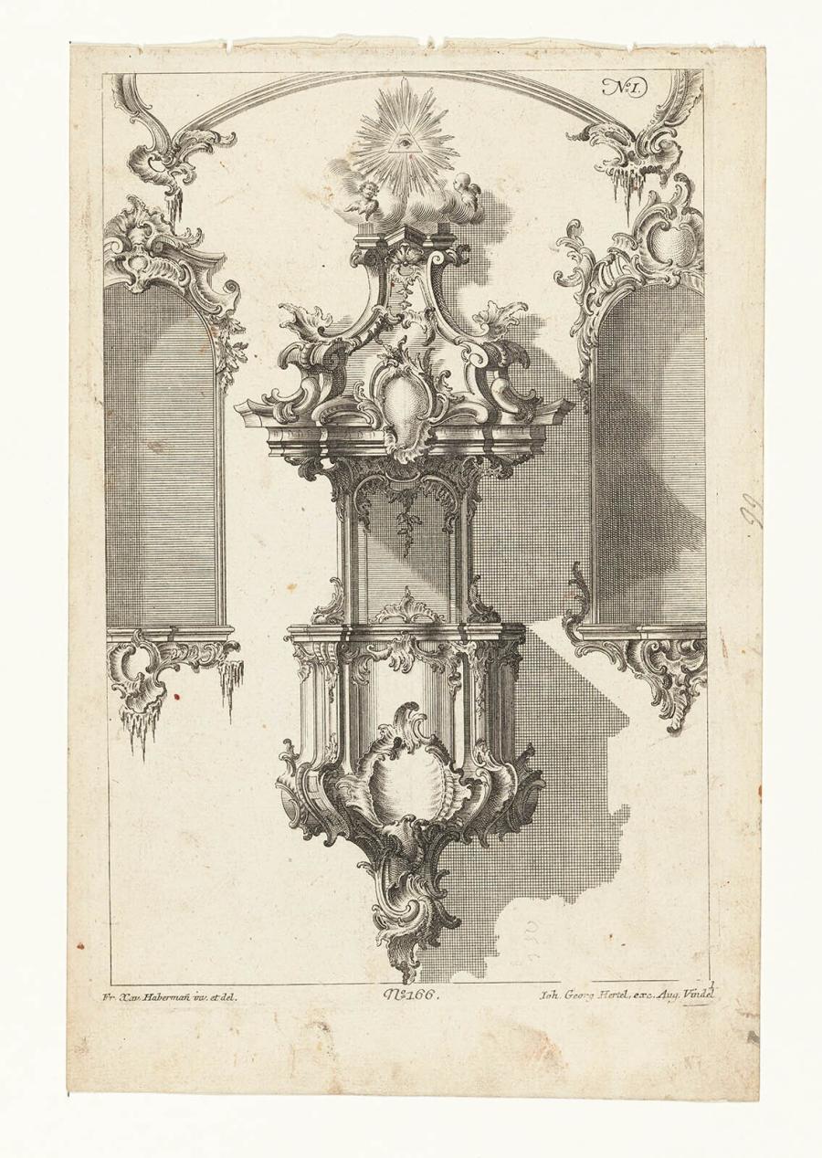 Pulpit between Two Arched Windows