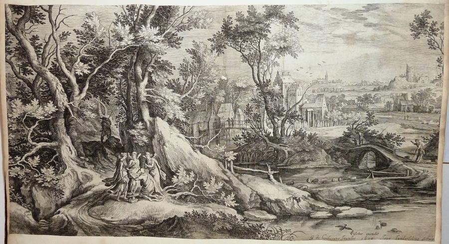 Landschap met Abraham en de drie engelen
