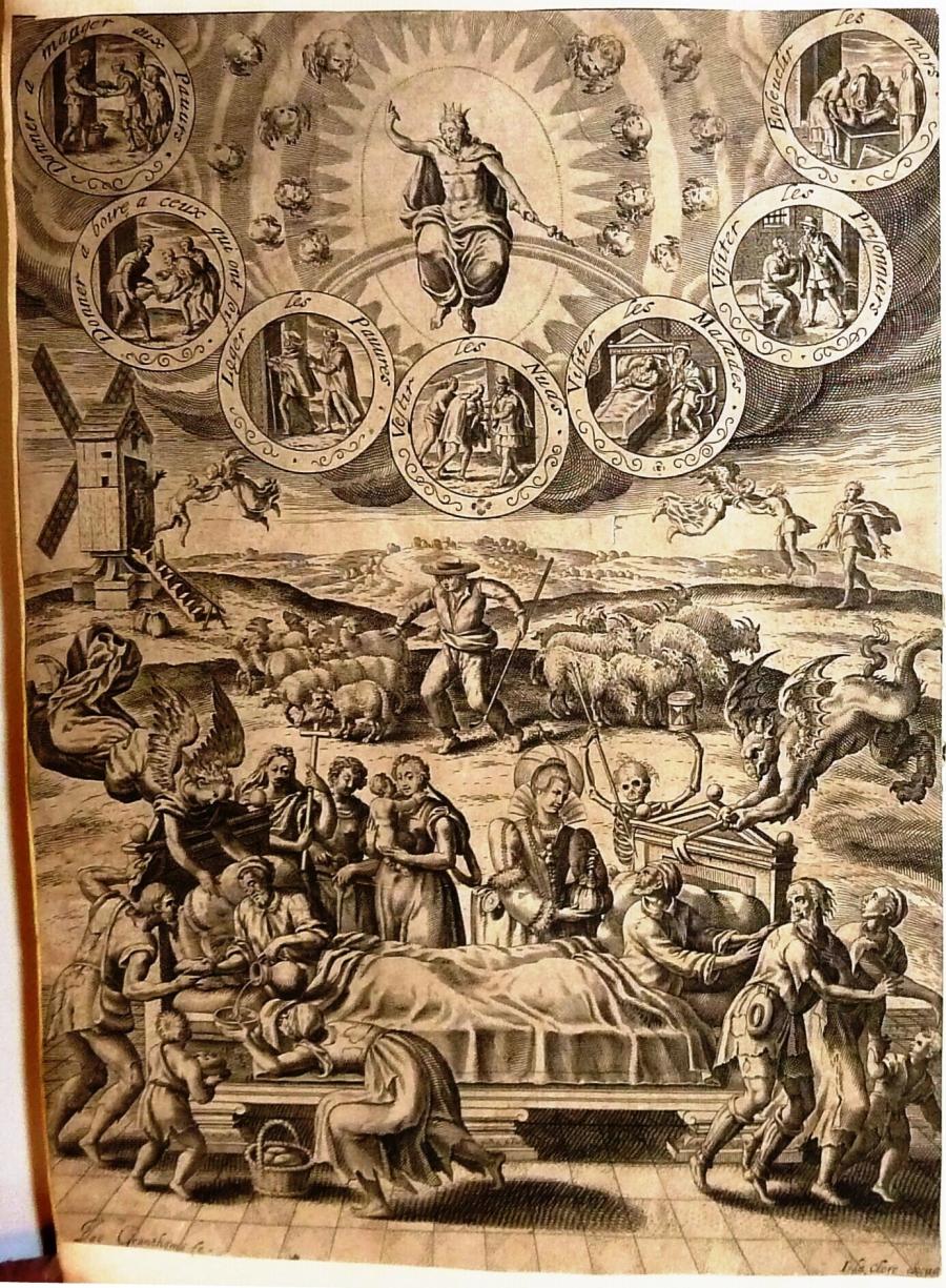 Religious Allegory Including the Seven Acts of Mercy