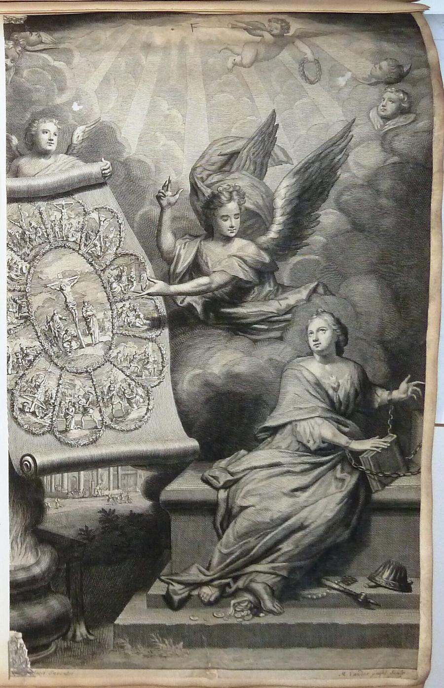 An Angel Showing the Chained Faith the Martyrdom of Christ and the Twelve Apostles
