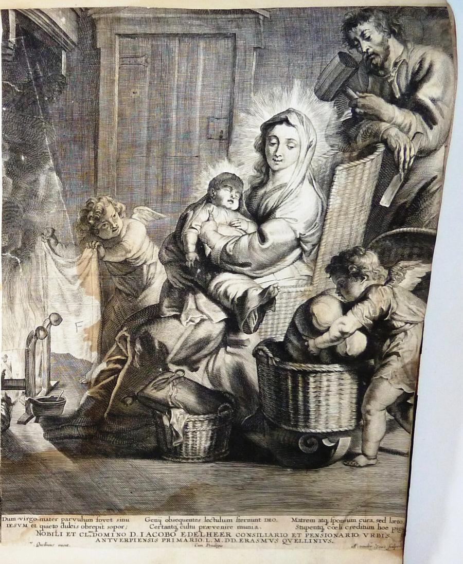 The Holy Family in a Room with Two Angels