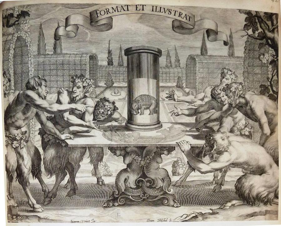 Satyrs Admiring the Anamorphosis of an Elephant