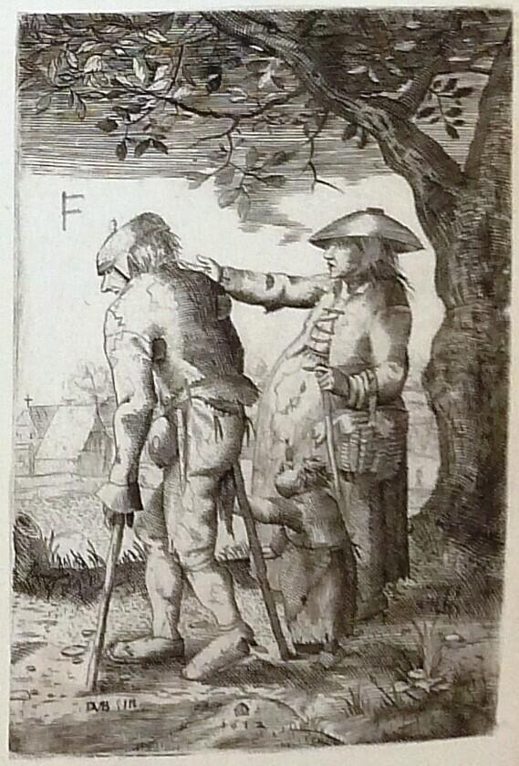Beggar with Crutches, Woman and Child