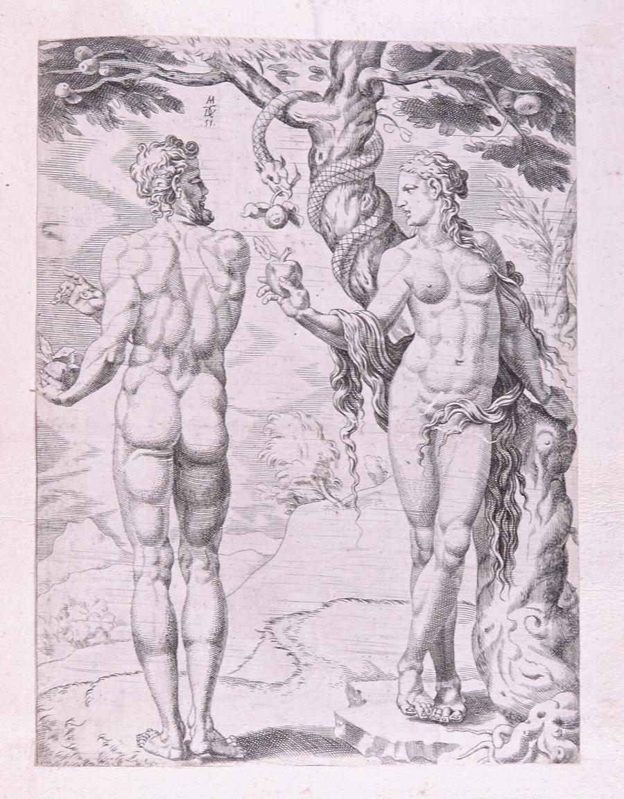 Eve Offering Adam the Forbidden Fruit