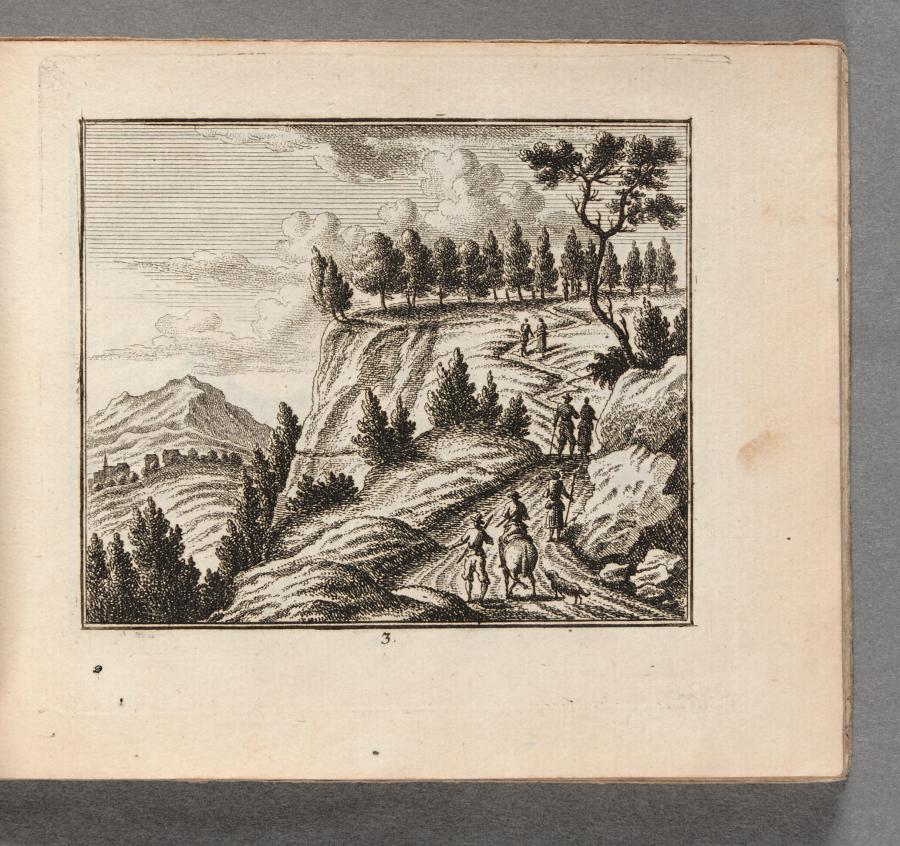 Mountain Landscapes with Travellers