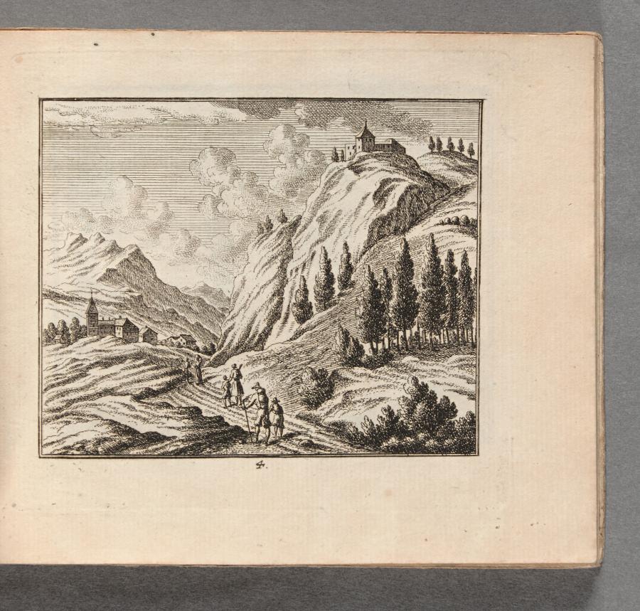 Mountain Landscapes with Travellers