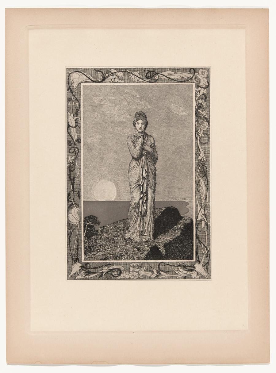 Psyche auf dem Felsen (Amor und Psyche, Opus Va, Bl. 3)