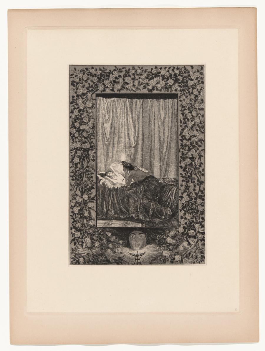 Psyche mit der Lampe (Amor und Psyche, Opus Va, Bl. 6)