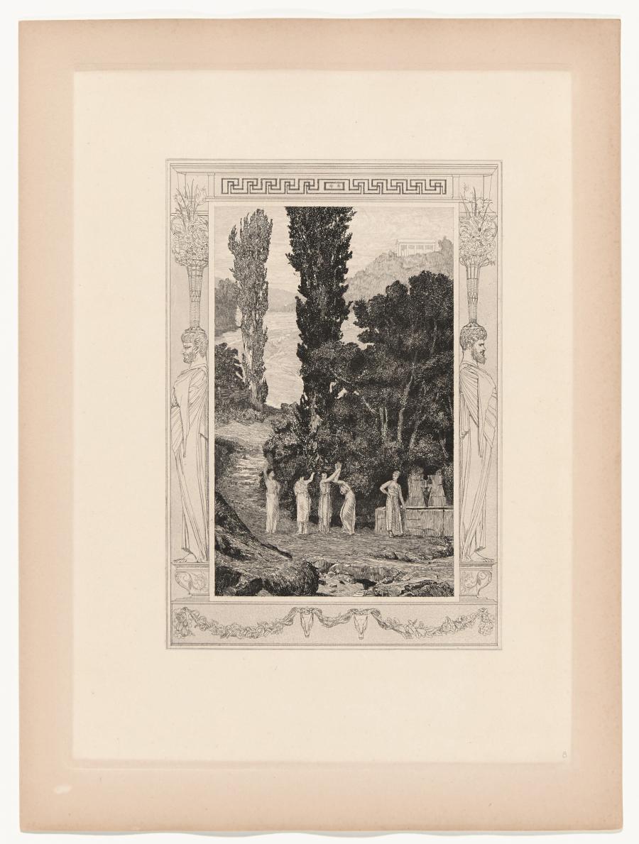 Psyche wandernd (Amor und Psyche, Opus Va, Bl. 8)
