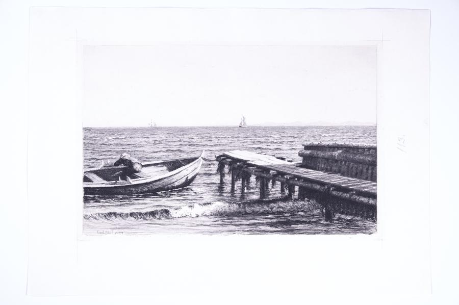 Boat next to a jetty