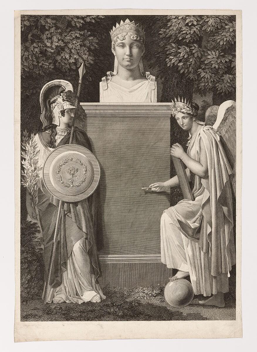 Bust of Marie Louise, Empress of France,with Two Female Allegories