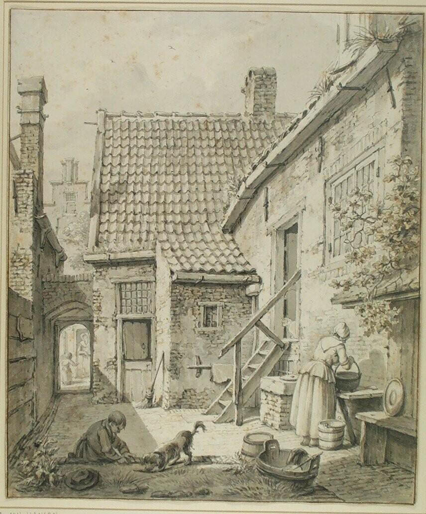 Een binnenplaats te 's Hertogenbosch