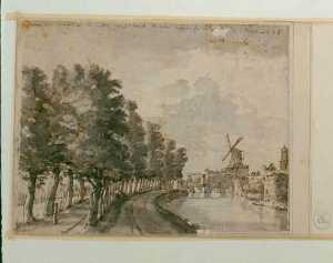 op-de-singel-aen-de-noortsijde-van-de-catharijne-poort-van-den-doornboom