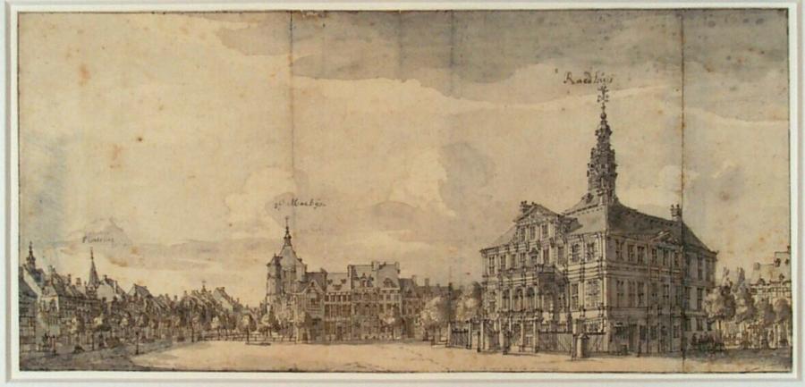 De Markt te Maastricht vanuit het zuiden (provincie Limburg)