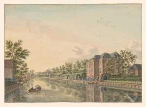 view-from-the-north-of-the-back-of-the-estate-brittenrust-in-alphen-aan-den-rijn-south-holland-province