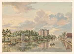 view-from-the-north-of-the-back-of-the-estate-brittenrust-in-alphen-aan-den-rijn-south-holland-province