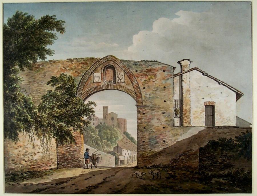 Buiten de Porta Blanda van Siena