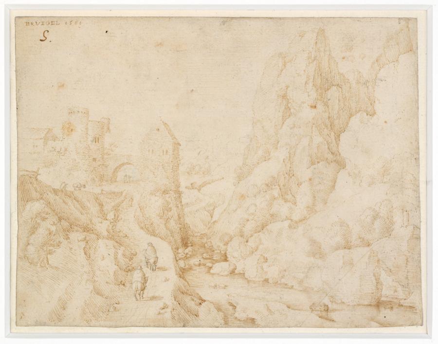 Burcht in een berglandschap