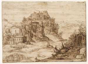 fantasielandschap-met-stad-op-rotsheuvel