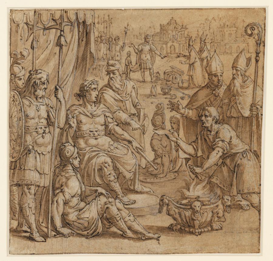 Two Church Fathers Before a Roman Emperor