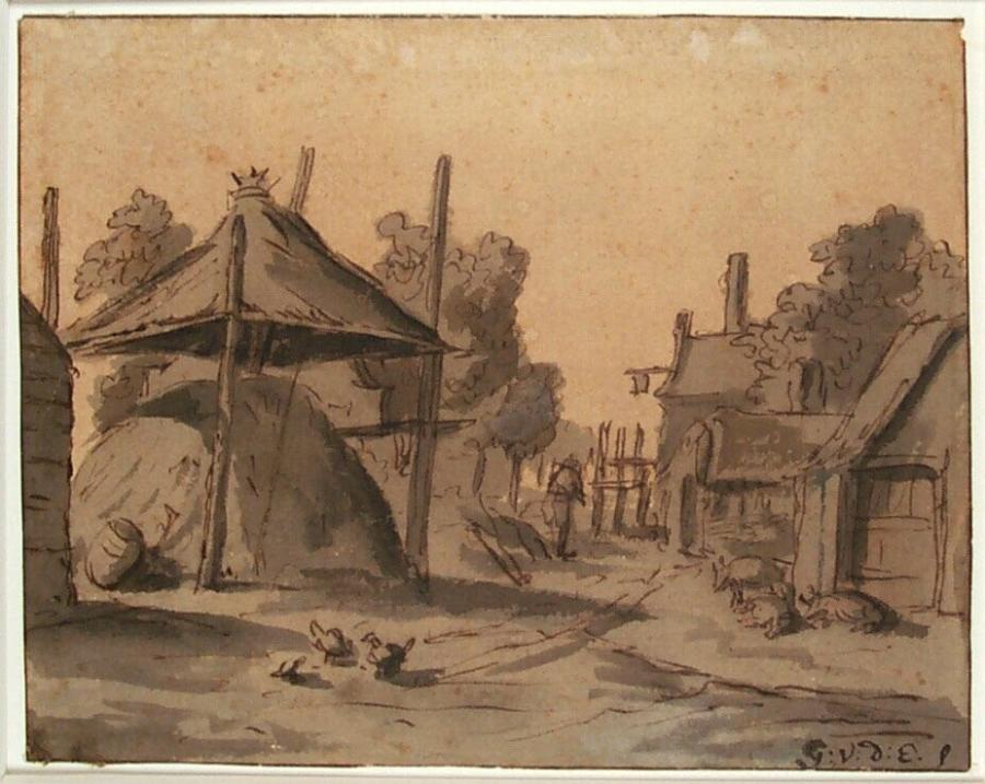 Farmhouse with Hay Barrack