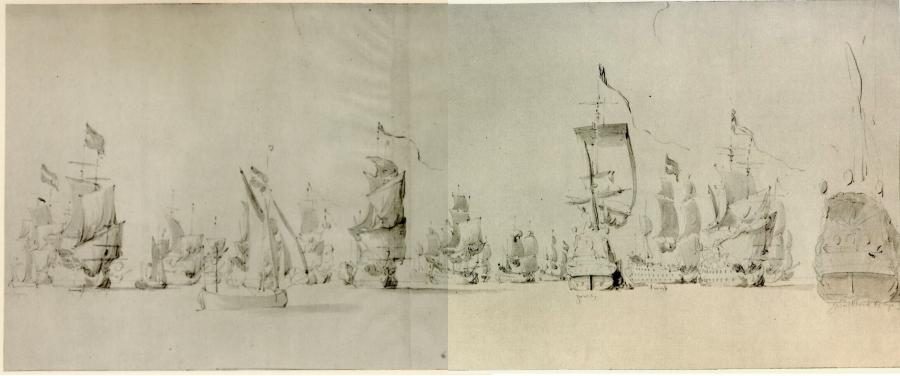 A Council-of-war before the Naval Battle of Lowestoft, 9 June 1665