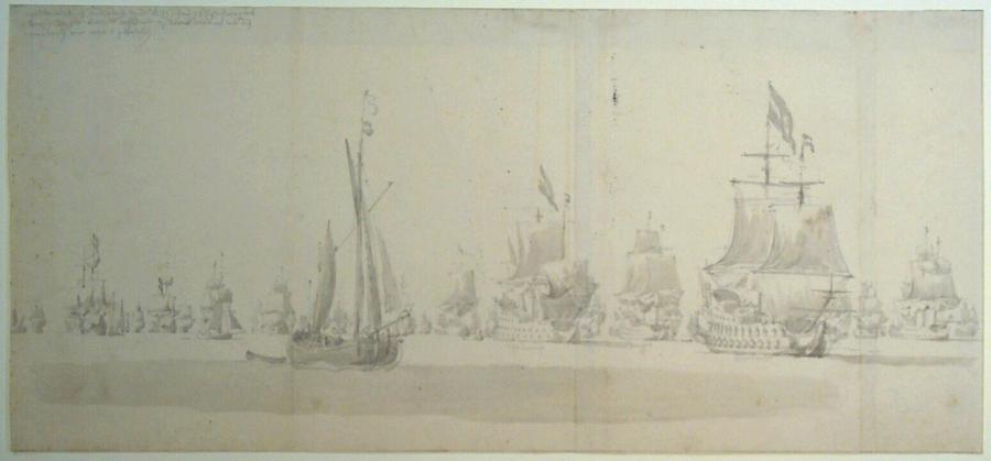 The Dutch Fleet Trying to Make Headway, Two Days before the Naval Battle of Lowestoft, 11 June 1665