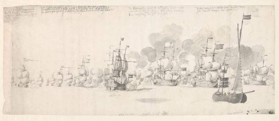 The English Engage Lieutenant -admiral Tromp's Squadron During the Four Day's Naval Battle, 11 to 14 June 1666