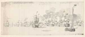 the-english-engage-lieutenant-admiral-tromp-s-squadron-during-the-four-day-s-naval-battle-11-14-june-1666