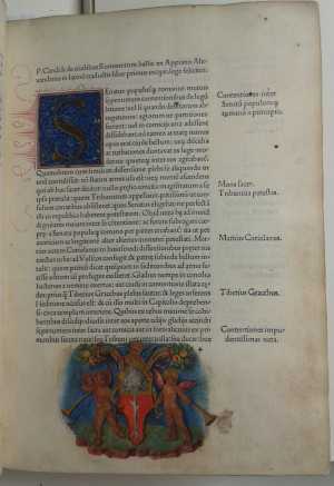 three-putti-with-the-coats-of-arms-of-willibald-pirckheimer-and-initial-s-miniatures-in-an-incunabulum-appianus-historia-romana-de-bellis-civilibus-venice-bernard-maler-erhard-ratdolt-peter-loeslein-1477