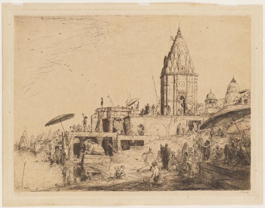 Hindus Bathing in the Ganges
