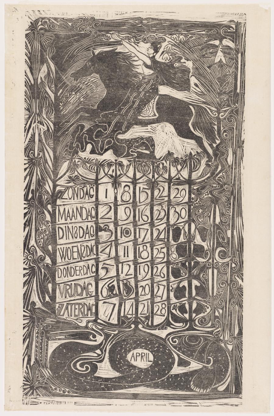 Calendar sheet for April 1894
