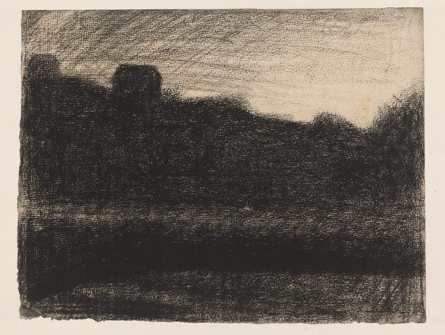 Landschap bij zonsondergang