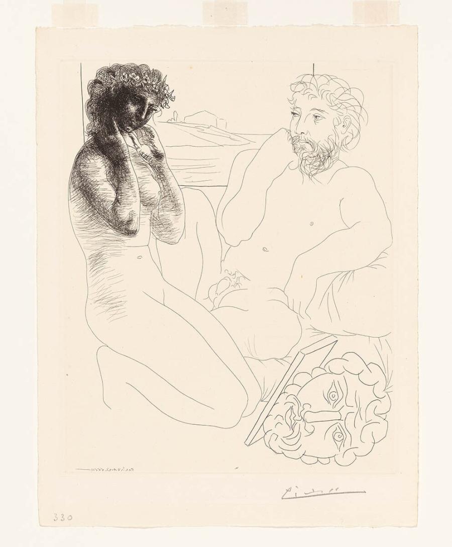 Sculptor with Kneeling Model