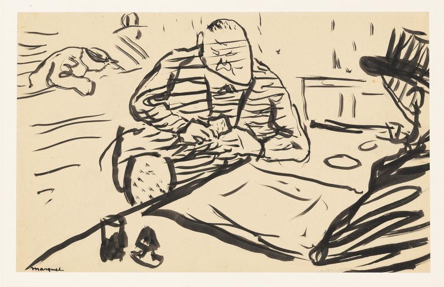 Kaartspelers in een café