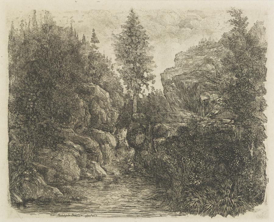 Stream in a Rocky Landscape
