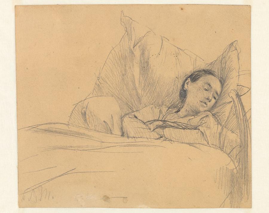 Vrouw in bed