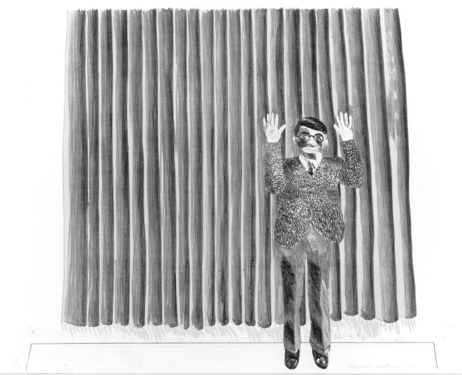 Figure by a Curtain (Figuur voor een gordijn)