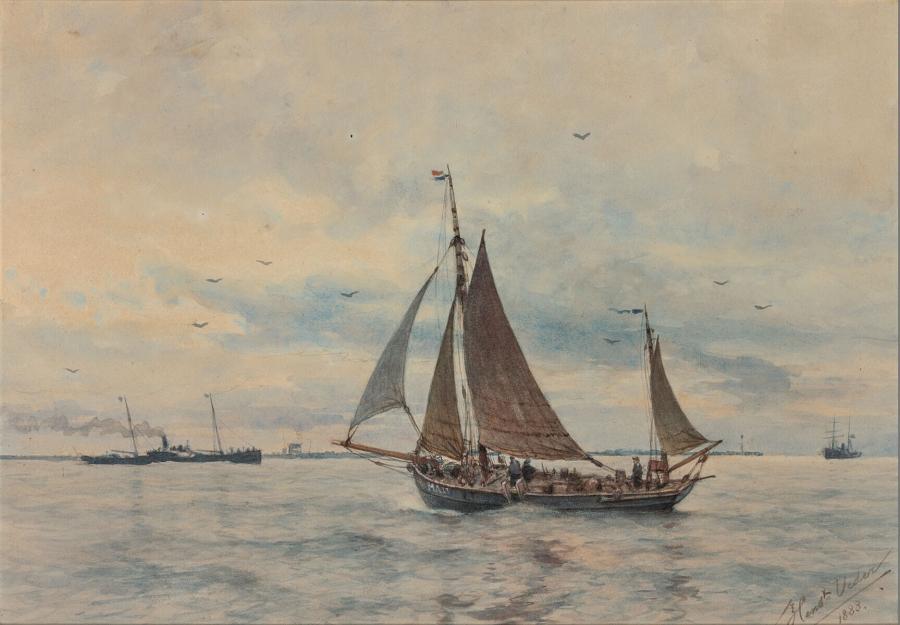 Sailing Vessel Offshore at Hoek van Holland