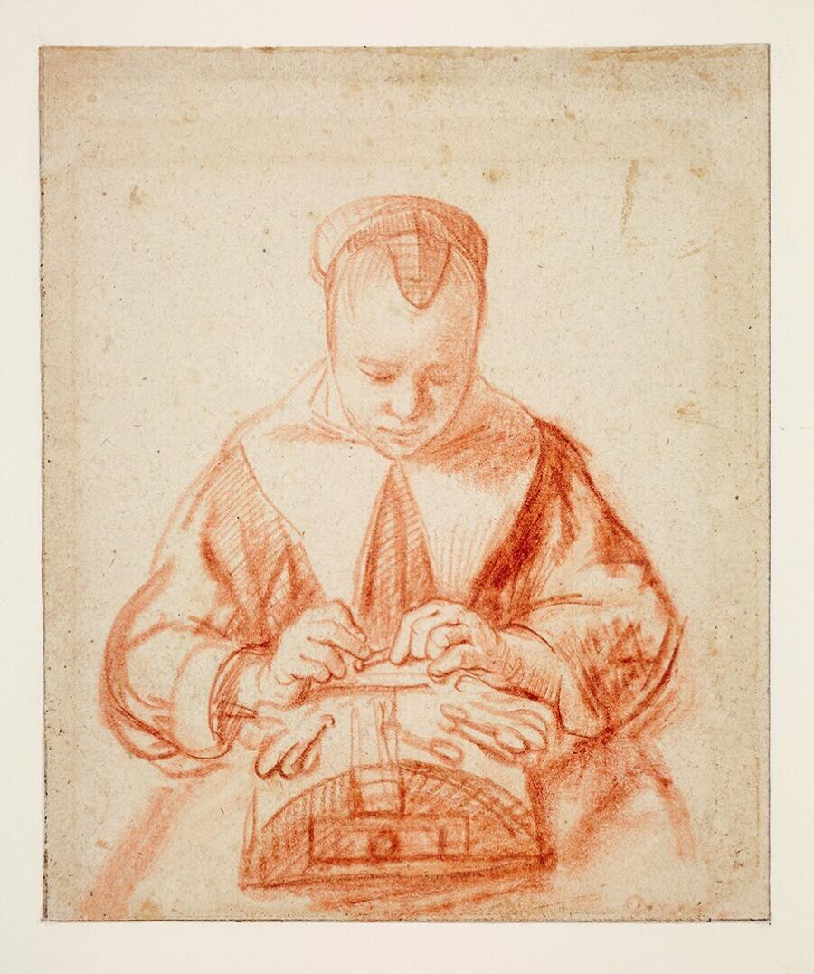 A Young Woman making Lace