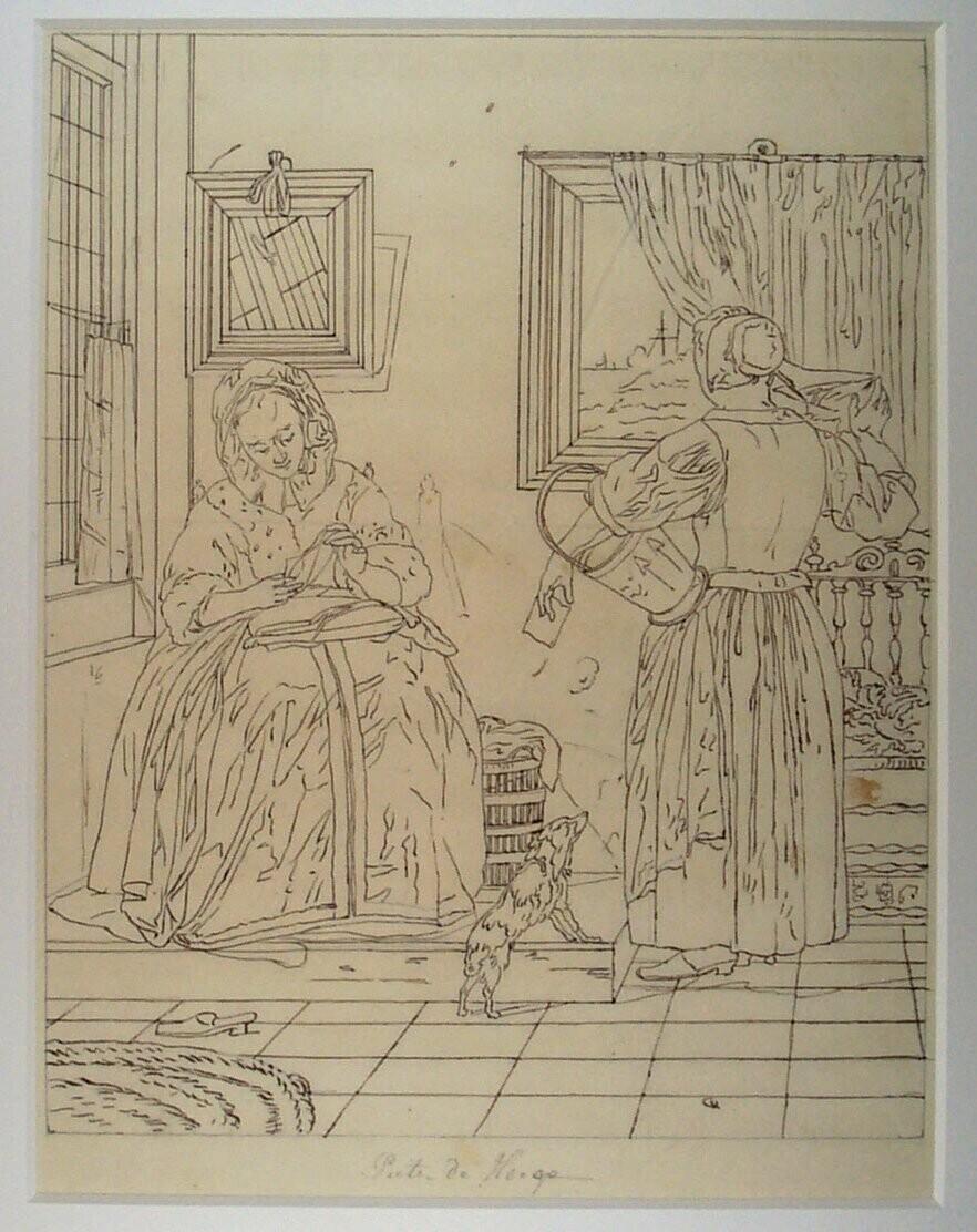 Brieflezende vrouw (naar Gabriël Metsu)