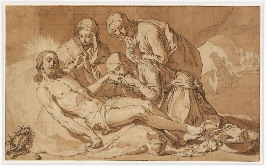 The Lamentation over the dead Christ