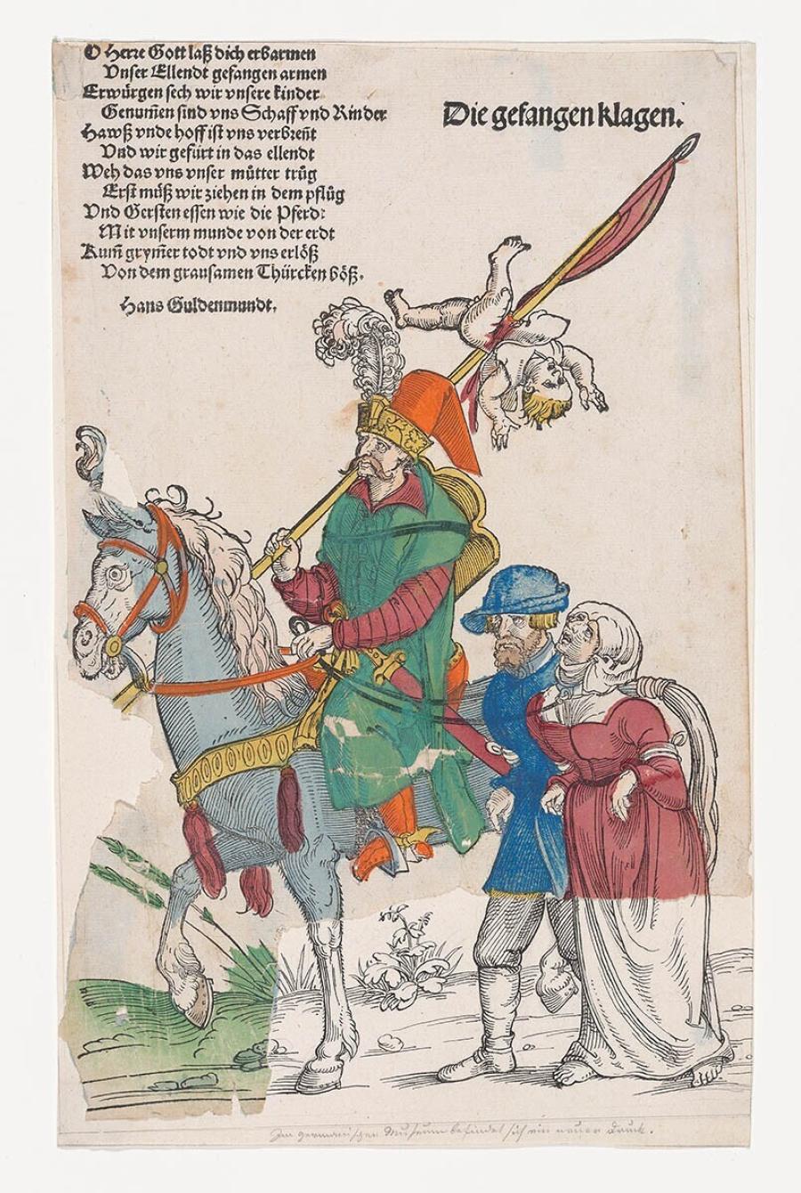 Turk on Horseback with two Captives