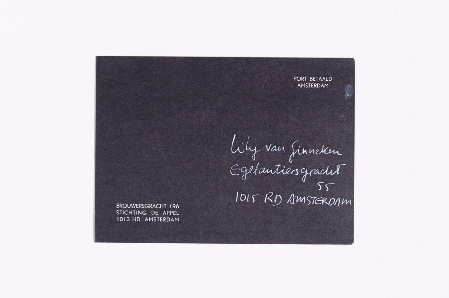 Annoucement for a performance in Hortus Botanicus Amsterdam, Augustus 1981
