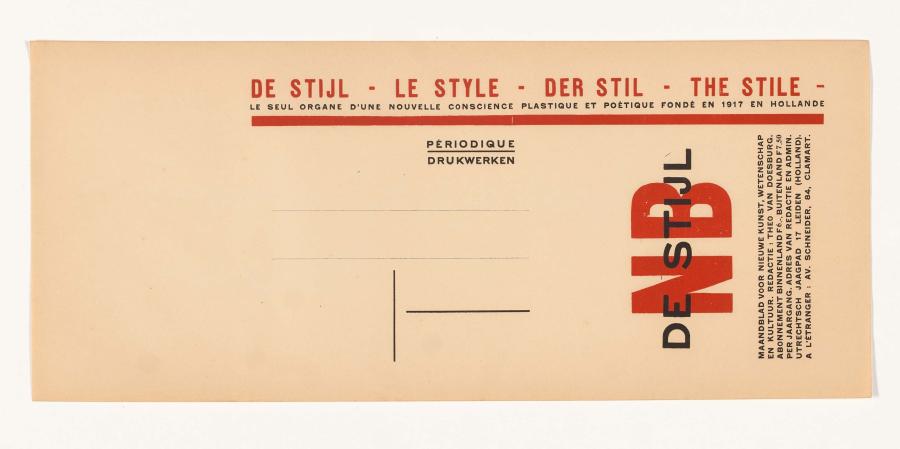 Set of five shipping wraps for the monthly magazine 'De Stijl'