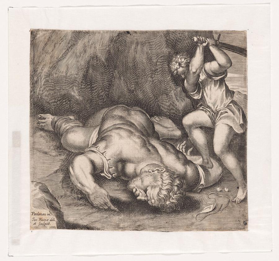 David beheads Goliath with a Sword