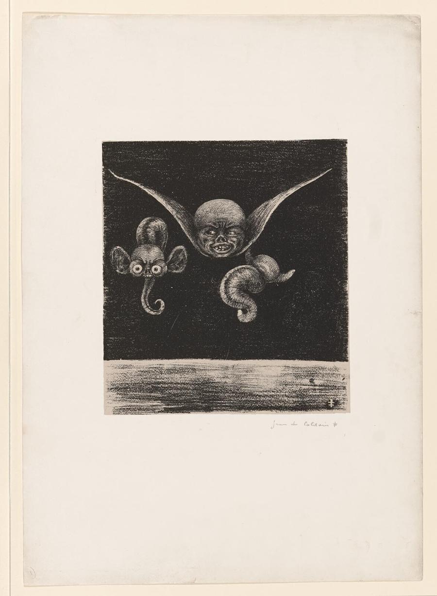 Vision of three floating monstrosities